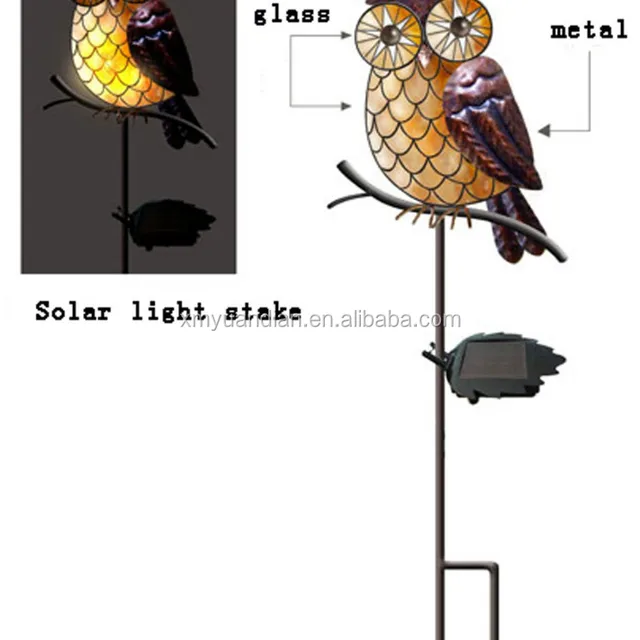 solar metal owl