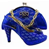 Popular style triangle share bag lady shoes and bag set