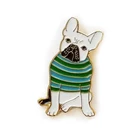1.25 inches french bulldog design gold plating lapel pin