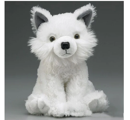 white wolf plush toy