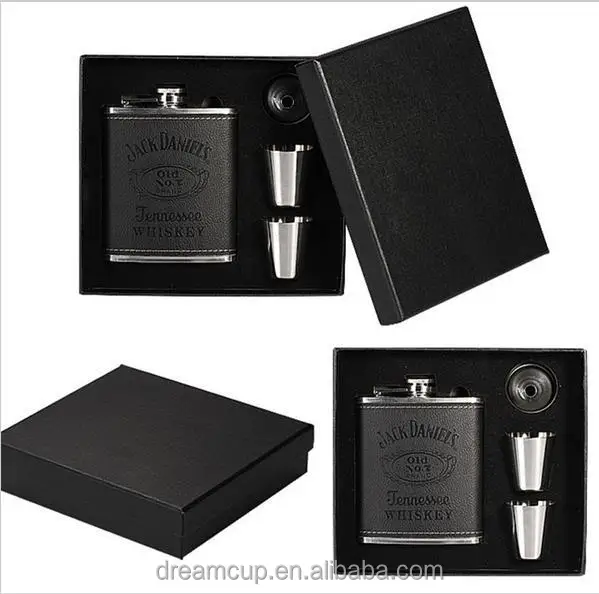 high quality classical fathers day gift set hip flasks for men