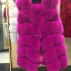 Top quality luxury hot sale lady waistcoat real fox fur vest