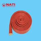NATI Fire Retardant Woven Fiberglass Sleeving With Silicone Rubber Coating
