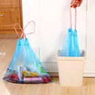 Plastic garbage trash rubbish bags with drawstring