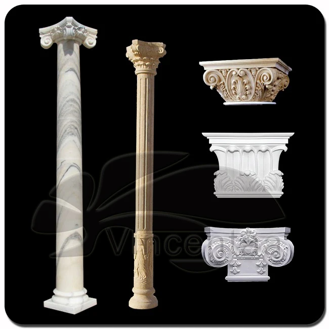 2016 Popular Design Carved Marble Column with Low Price