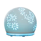 hotel lobby led color changing ceramic flower oil aroma diffuser