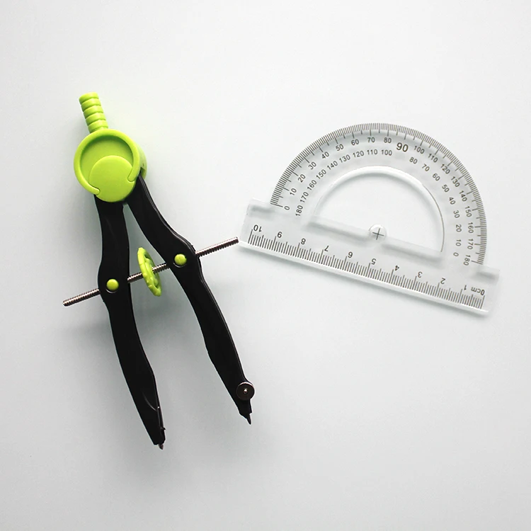 30cm Plastic Geometry Geometric Ruler Set