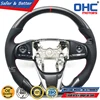 100% real Carbon Fiber Steering Wheel racing car wheel For honda Civic 8th