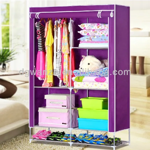 2017 modern design bedroom furniture Metal80g/ non-noven fabric wardrobe/closet/chest/chest of drawers/bureau