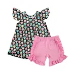 children's boutique clothing Halloween style's fine clothes sets toddler girls wear outfits 2 pcs clothing