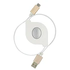 L-CUBIC Premium quality two way pull type c usb cable fast charging and data sync retractable fine copper usb cable