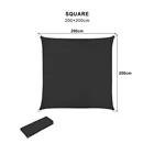 Factory Polyester 2x2m Square Shade Canopy Windshield Tarp Shade Net Sun Shade for Car Spaces
