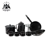 FDA certification germany style camping sets european carbon steel enamel camping set