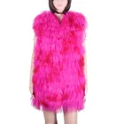 Women faschia fur vest/tibetan lamb fur vest/fur vest lamb KZ160020
