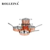 High Quality Tri-ply Copper Cooking Pot And Pan Cookware Set