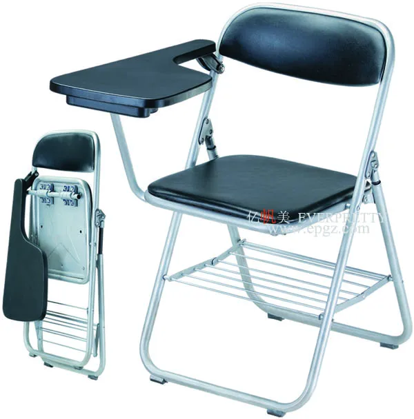 folding chair with table attached