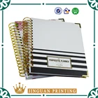 Customized Printing Gold Wire-O Bound Day Planner 2017