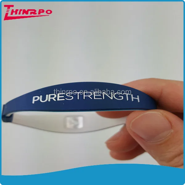 custom silicone rubber wristband with emboss/deboss/printing