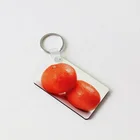 Wholesale custom double sided sublimation mdf blank keychain