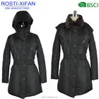 European Women Winter Artificial Down Feather Coat With Rex Rabbit Fur