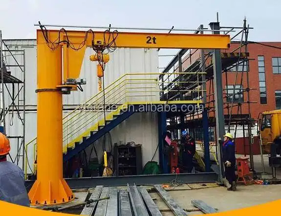 China workshop 500kg 1 1.5 2 3 5 10 ton electric fixed pillar mounted jib crane and design calculation with good price for sale