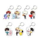 BTS BT21 Bangtan Boys Cute KeyChain TATA COOKY RJ SHOOKY Keyring Kpop AG022