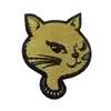 Custom Cat Gold Metallic Thread Embroidery Patches Iron on for