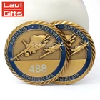 Handmade Cheap Abu Dhabi Antique Gold Finish Military Armor Of God Commemorative Challenge Coins