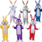 OEM Service Costumes Mascot Wholesale New Popular Funny Easter Rabbit Bugs Bunny Mascot Costumes for Adult