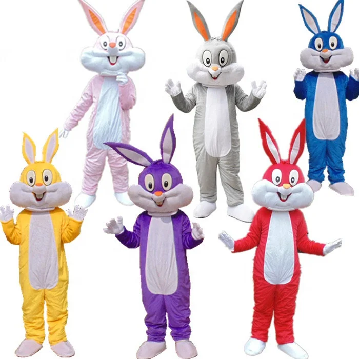 Оптовая продажа Новые популярные смешные Пасхальный кролик Bugs Bunny талисман костюмы для взрослых