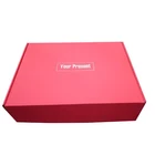 Wholesale printed corrugated mailing card board pink shirt packaging box