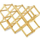 Bamboo Wood Under Cabinet Wine Glass Rack Wine Table Stemware Holder Organizer Display Shelf in Kitchen Bar Countertop