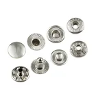 New Arrival Products Shiny Nickel Metal Snap Button, 15Mm Metal Snap Dome Button For Bag Garment
