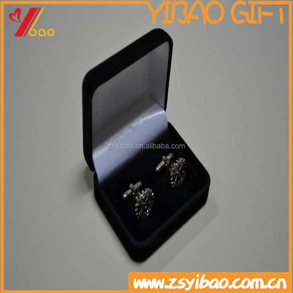 whole cheap manufacture custom size velvet gift box for cufflink