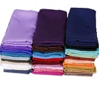 Wholesale cheap polyester solid color tudung scarf malaysia matte satin hijab
