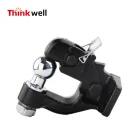 Forged Chrome Plated 4x4 Recovery Car Trailer Pintle Ball Hitch/Painted Black Pintle Ball Hitch