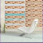 Beautiful Exotic Styles Jacquard Blind Faux Wood Pattern Window Shading Curtain