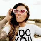 Wholesale Trendy Unique Shaped Cat Eye Sun Glasses For Ladies UV400 Women Heart Shaped Sunglasses