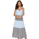 Women Summer Fashion Sleeveless Maxi Dress Ladies Bohemian Long Dress