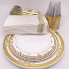 120 Piece Pack heavyweight Wedding Party Disposable Plastic Plates Set