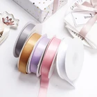 High Quality 19mm Width 100% Polyester Solid Color Double Sided Satin Ribbon