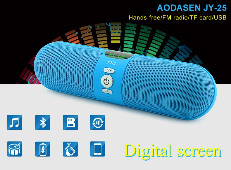 Factory price Bluetooth speaker 3W*2 Digital screen Potable Speaker with USB FM TF function - ANKUX.COM