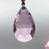 pink 38mm crystal glass chandelier teardrop pendants beads