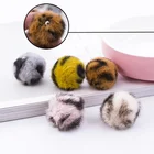 Imitation Rabbit Fur Leopard Pompom Balls Decor Clothing Shoes Hats Bag Keychain DIY Crafts Material