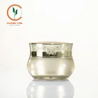 Unique butterfly pattern acrylic packaging bottle of pale gold 50g skin care cream jar for cosmetics