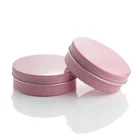 Custom 60ml 2oz Pink Candy Tin Can Empty Pomade Container Cosmetic Metal Tin Box Round Lip Balm Aluminum Jar (NAL08A)