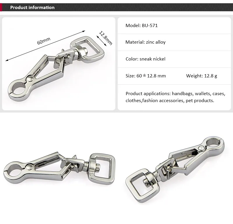 Metal Clip Hook For Bag