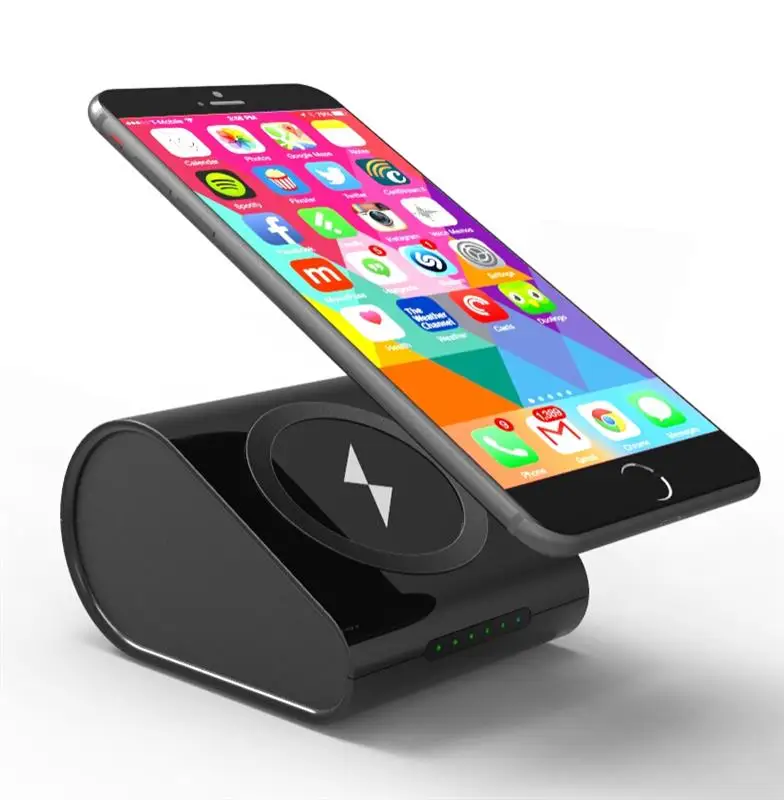 Attractive and durable furniture embedded qi wireless charger mobile power bank 5200mah