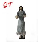 halloween life size broken spin girl foot pad motion sensor props animated