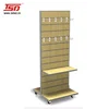 /product-detail/tsd-w1316-custom-retail-shop-double-sided-floor-wood-slatwall-dress-display-stand-moving-display-shelf-garment-store-display-701883012.html